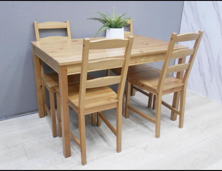 二手 松木一桌四椅 餐桌椅 休閒桌椅 咖啡桌椅 會客桌椅