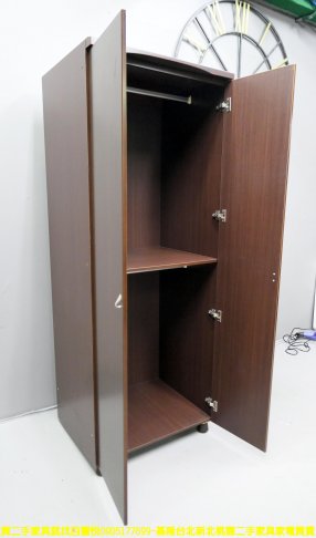 二手衣櫃 胡桃色 76公分 衣櫥 單人衣櫃 房間櫃 套房衣櫃 收納櫃 置物櫃 5