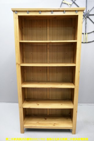 二手 書櫃 松木色 96公分 開放式書櫃 邊櫃 公仔櫃 收納櫃 置物櫃 書房櫃 1
