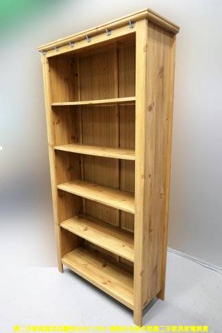 二手 書櫃 松木色 96公分 開放式書櫃 邊櫃 公仔櫃 收納櫃 置物櫃 書房櫃 2