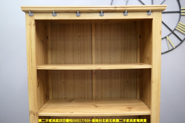二手 書櫃 松木色 96公分 開放式書櫃 邊櫃 公仔櫃 收納櫃 置物櫃 書房櫃 4