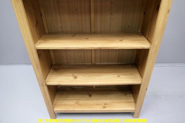 二手 書櫃 松木色 96公分 開放式書櫃 邊櫃 公仔櫃 收納櫃 置物櫃 書房櫃 5