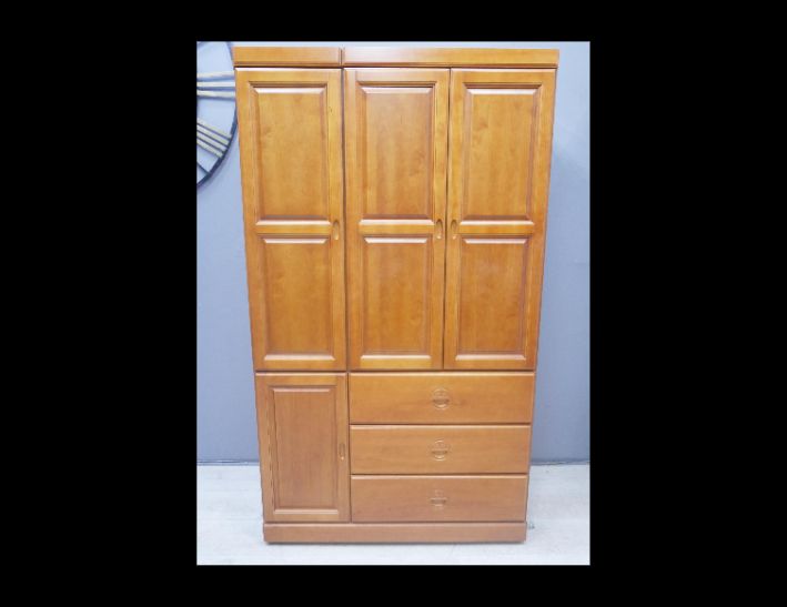 二手 衣櫥 柚木色 4*7衣櫃 收納櫃 置物櫃 櫥櫃