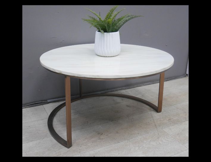 二手 岩板 圓形茶几 沙發桌 客廳桌 矮桌 咖啡桌 邊桌