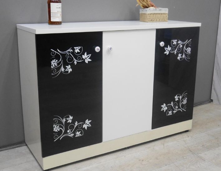 二手 餐櫃 黑白色 4尺 電器櫃 櫥櫃 廚櫃 收納櫃 