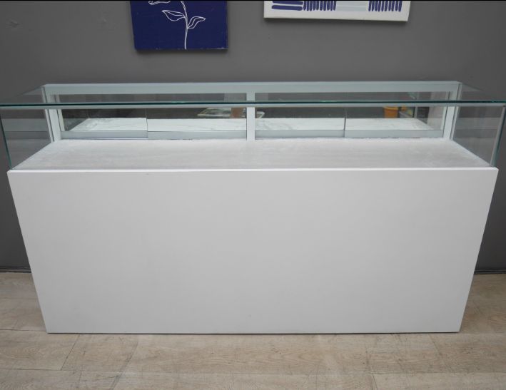 二手 展示櫃 白色 6尺 平面玻璃櫃 手機櫃 珠寶櫃 