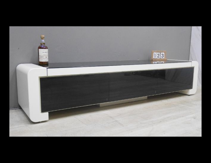 二手 電視櫃 黑白色 197公分 TV櫃 長櫃 矮櫃 