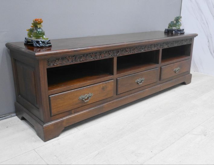 二手 電視櫃 老柚木 165公分 全實木 客廳櫃 矮櫃