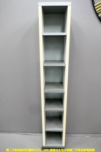 二手書櫃 白色 31公分 開放式 置物櫃 邊櫃 縫隙櫃 收納櫃 儲物櫃 1