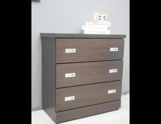 二手 斗櫃 胡桃色 80公分 三抽 置物櫃 抽屜櫃 