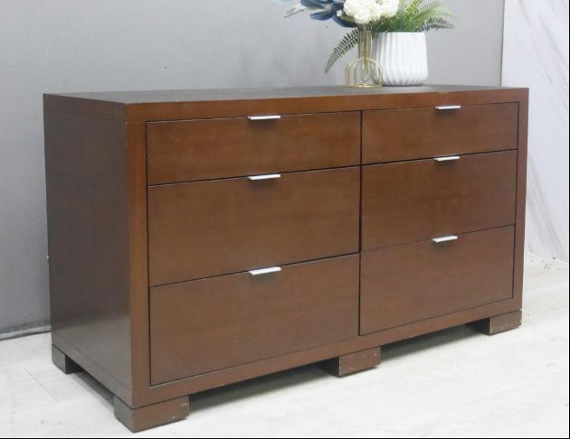 二手 抽屜櫃 胡桃色 六斗櫃 收納櫃 矮櫃 邊櫃