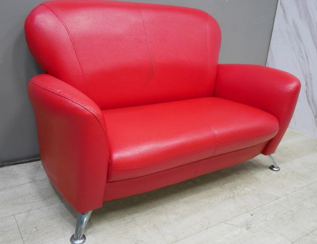 二手 皮沙發 紅色 雙人沙發 客廳沙發 套房沙發 租屋沙發