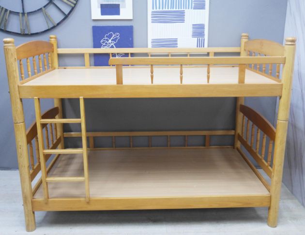 二手 上下舖 原木色 3.5尺 雙層床 單人床架 床組