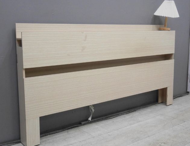 二手 床頭片 白橡色 5尺 床頭櫃 床頭板 床邊櫃 