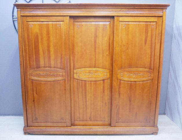 二手 衣櫥 樟木色全實木 8尺衣櫃 收納櫃 置物櫃