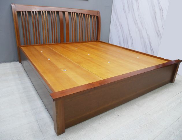 二手 優渥實木 雙人加大 6尺床架 收納床底 雙人床組