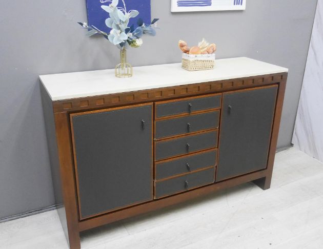 二手 餐邊櫃 馬鞍皮造型 電器櫃 櫥櫃 餐櫃 廚櫃