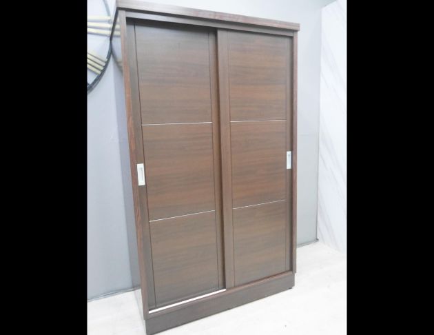 二手 衣櫥 胡桃色 4尺 推門衣櫃 收納櫃 置物櫃