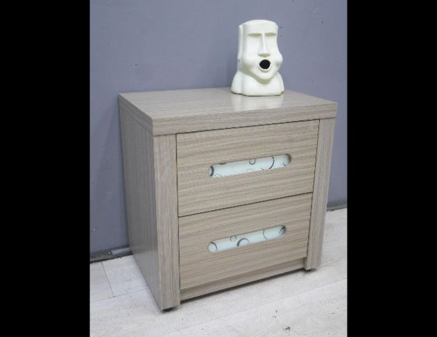 二手 床邊櫃 灰橡色 58公分 二抽 矮櫃 置物櫃 