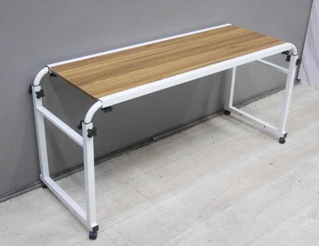 二手 木紋色 伸縮書桌 升降書桌 電腦桌 辦公桌 邊桌