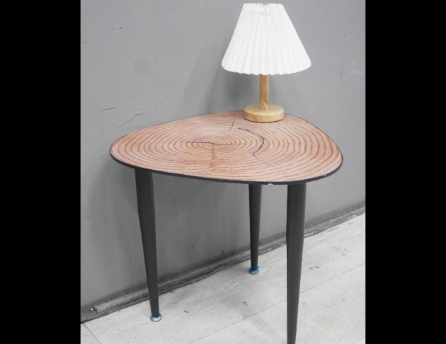 二手 矮桌 三角形50公分 玻璃茶几 矮桌 邊桌 咖啡桌