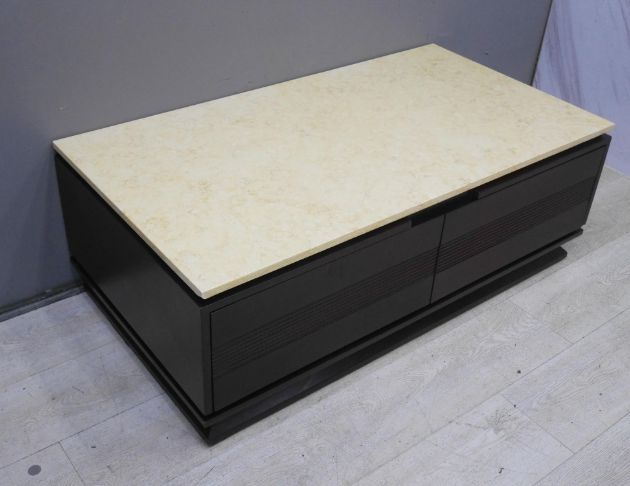 二手 茶几 胡桃色 130公分 石面沙發桌 客廳桌 矮桌