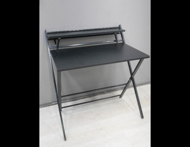 二手 書桌 黑色 84公分 折疊桌 邊桌 電腦桌 工作桌