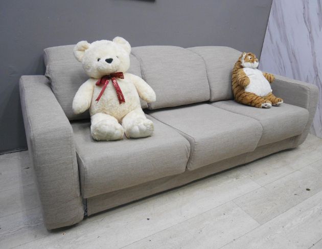 二手 布沙發 米色 217公分 三人沙發 客廳沙發