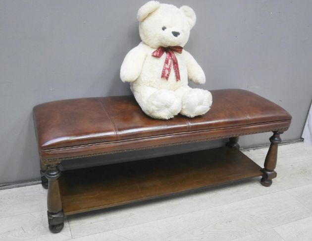 二手 餐椅 美式亮皮 長椅 穿鞋椅 玄關椅 長凳 椅凳