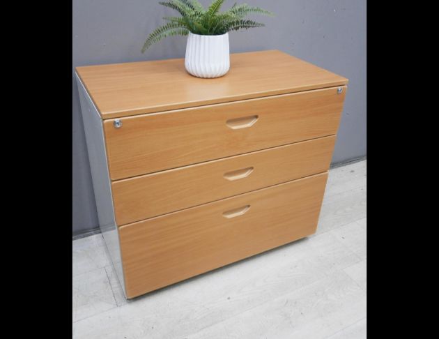 二手 理想櫃 原木色 3尺 鐵櫃 文件櫃 抽櫃 資料櫃