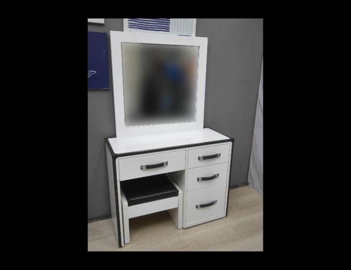 二手 鏡台 白色 98公分 化妝台 梳妝桌 收納桌