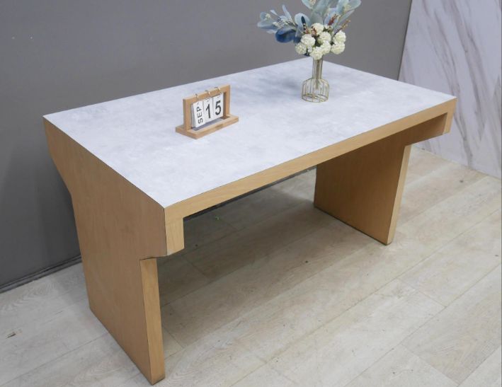 二手 咖啡桌 仿石紋130公分 餐桌 會客桌 接待桌 