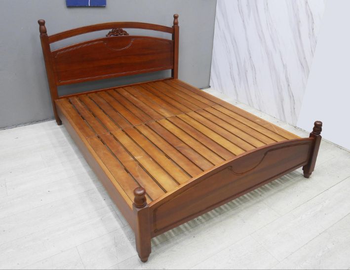 二手 床架 柚木色 標準雙人 5尺床組 雙人床台 床底 