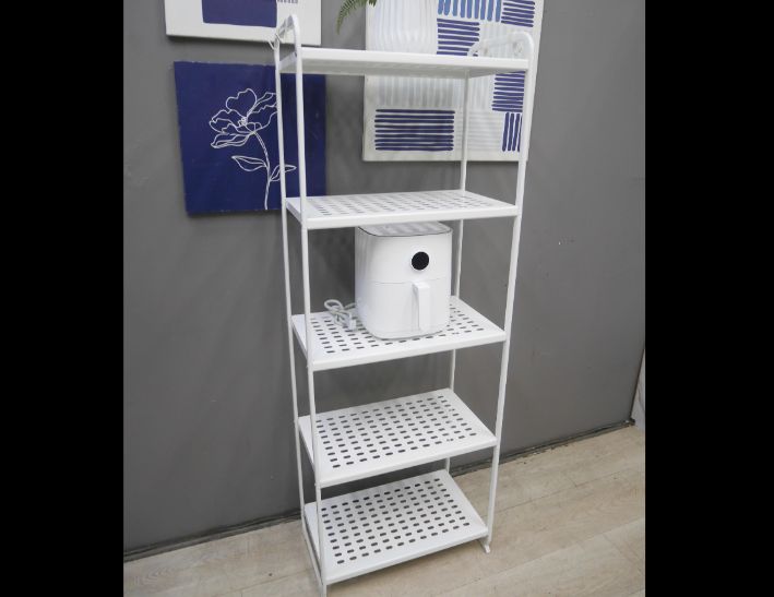 二手 邊架 白色 58公分 鐵架 置物架 收納架 擺飾架