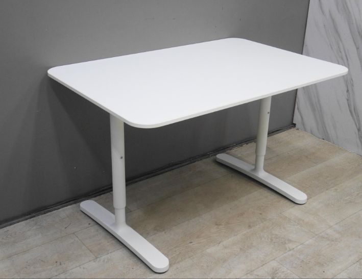 二手 電腦桌 白色 4尺 升降書桌 辦公桌 工作桌