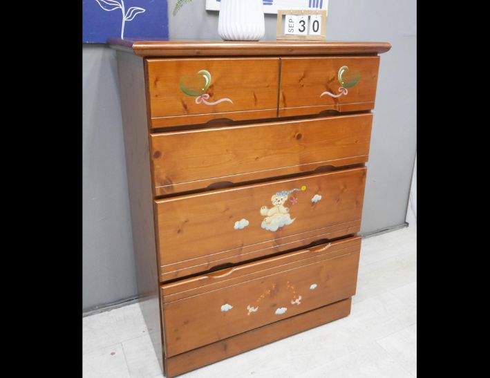 二手 鄉村風半實木 五斗櫃 抽屜櫃 置物櫃 櫥櫃 收納櫃 