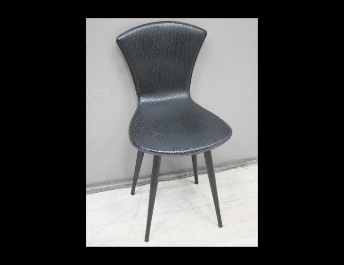 二手 黑色 38公分 皮餐椅 咖啡椅 洽談椅 會客椅