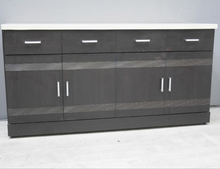 二手 餐櫃 胡桃色 161公分 石面電器櫃 收納櫃 櫥櫃 