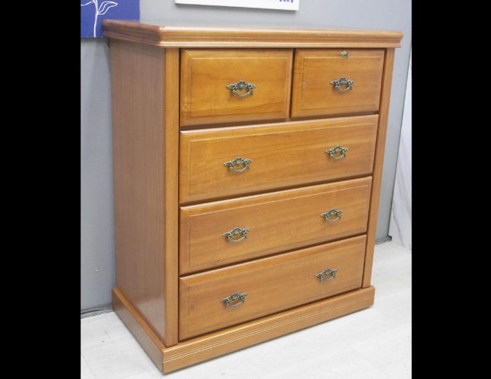 二手 五斗櫃 柚木色 抽屜櫃 收納櫃 置物櫃 儲物櫃 