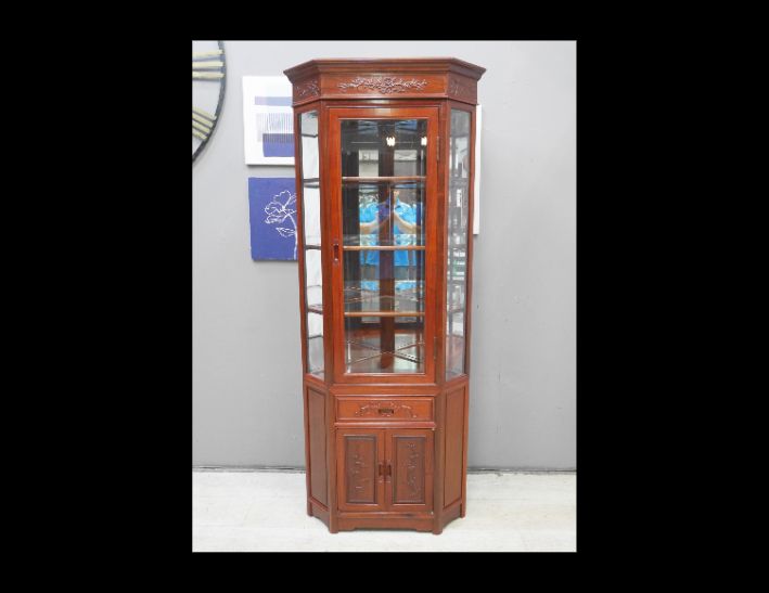 二手 展示櫃 花梨木 轉角櫃 實木櫃 仿古櫃 酒櫃 