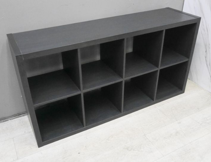 二手 格櫃 黑色 147公分 收納櫃 置物櫃 書櫃 