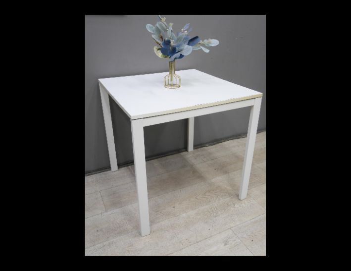 二手 餐桌 白色 75公分 邊桌 方桌 咖啡桌 洽談桌 