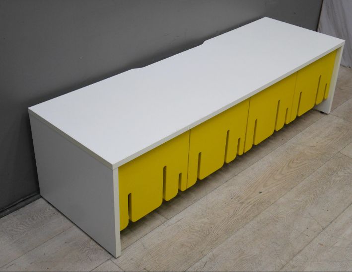 二手 電視櫃 黃色 5尺 TV櫃 矮櫃 長櫃 客廳櫃