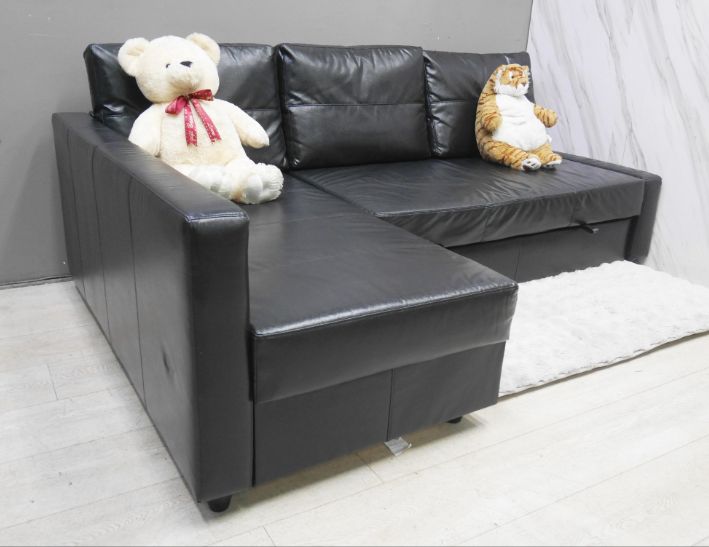 二手 沙發床 黑色 230公分 L型沙發 客廳沙發 