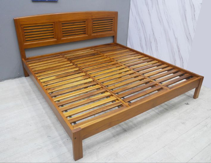 二手 新麗屋柚木 6尺加大 雙人床架 雙人床組 床台 