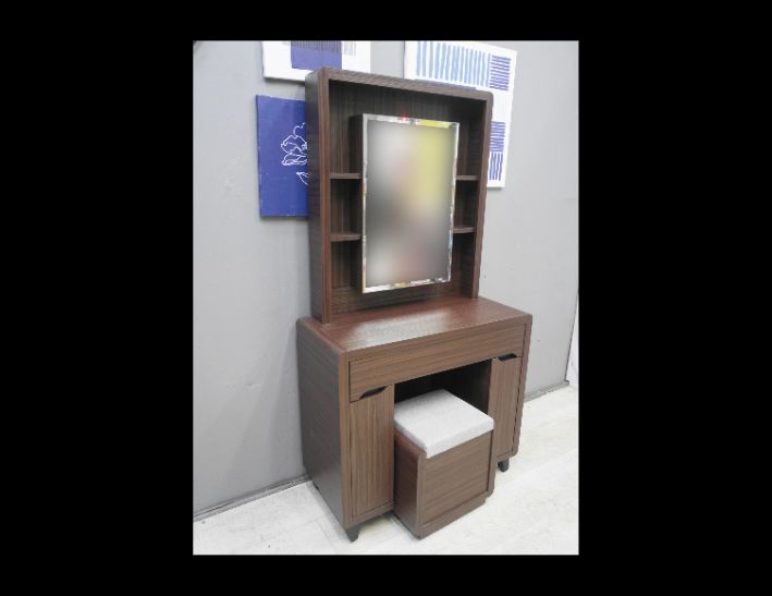 二手 鏡台 胡桃色 88公分 梳妝台 化妝桌 收納桌