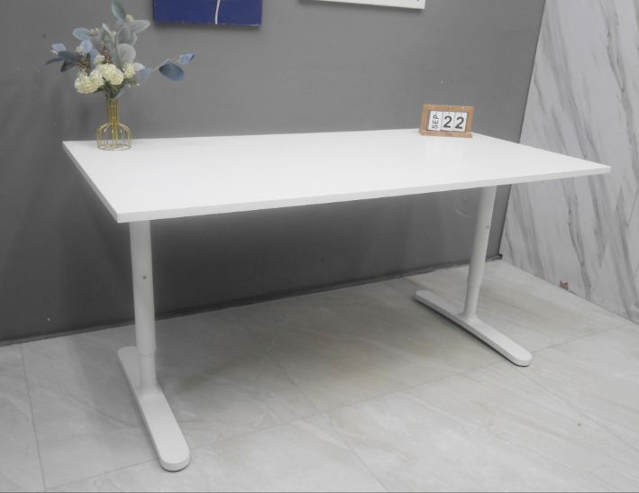 二手 白色 160公分 手動升降桌 電腦桌 辦公桌 書桌