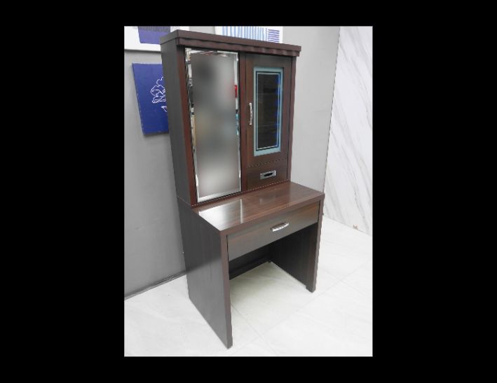 二手 胡桃色 76公分 化妝台 鏡台 梳妝台 收納桌