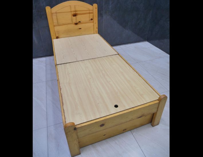 二手 單人床架 3呎標準單人床組 松木床架 床底 