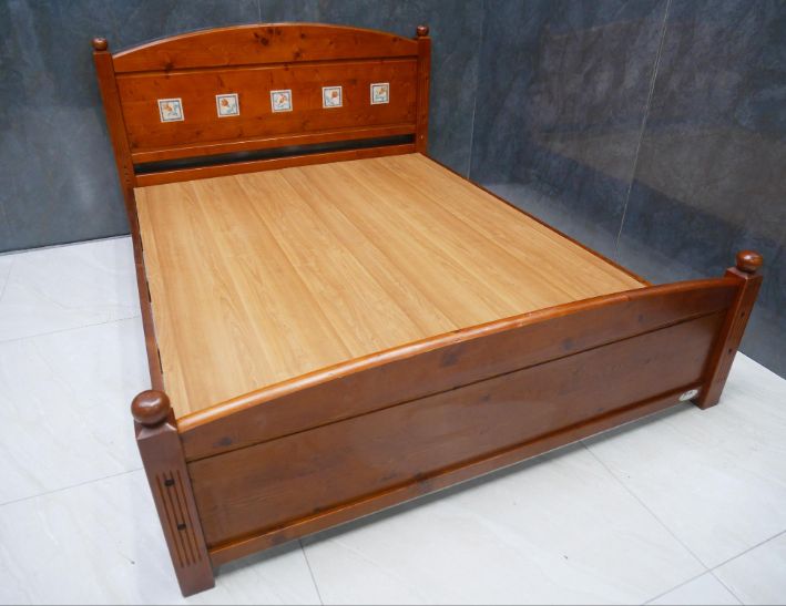 二手 鄉村風實木 標準雙人 5尺床架 雙人床組 床台